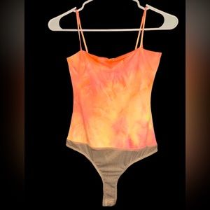 💙❤️ Neon orange spaghetti strap body suit